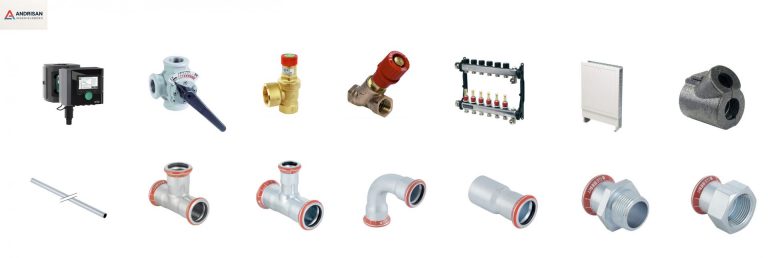 Heizung: Materialliste Heizungsanlage – Rohrnetz, Armaturen und Komponenten für die Projektdokumentation